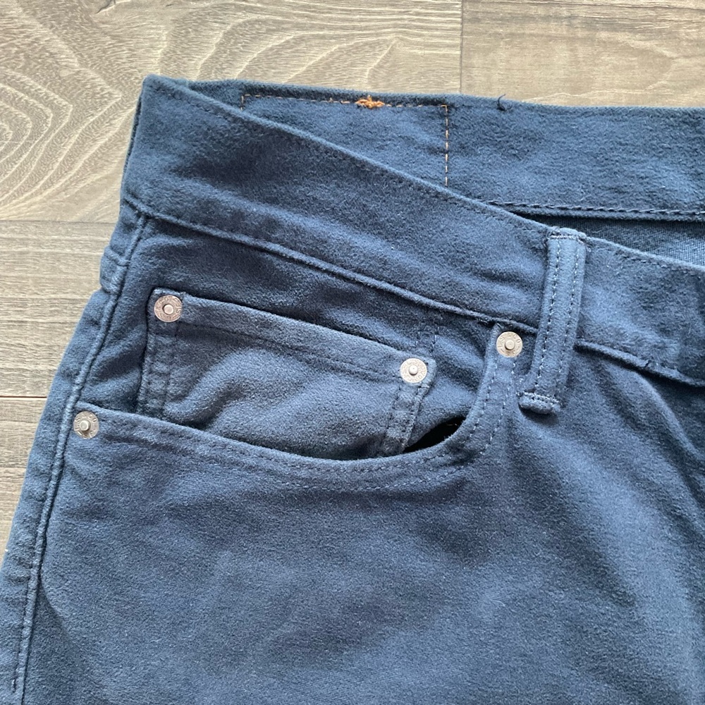 34x34 Levi’s 511 Slim Pants Men’s Blue Soft Brushed Twill White Tab 045111769 - Picture 3 of 15